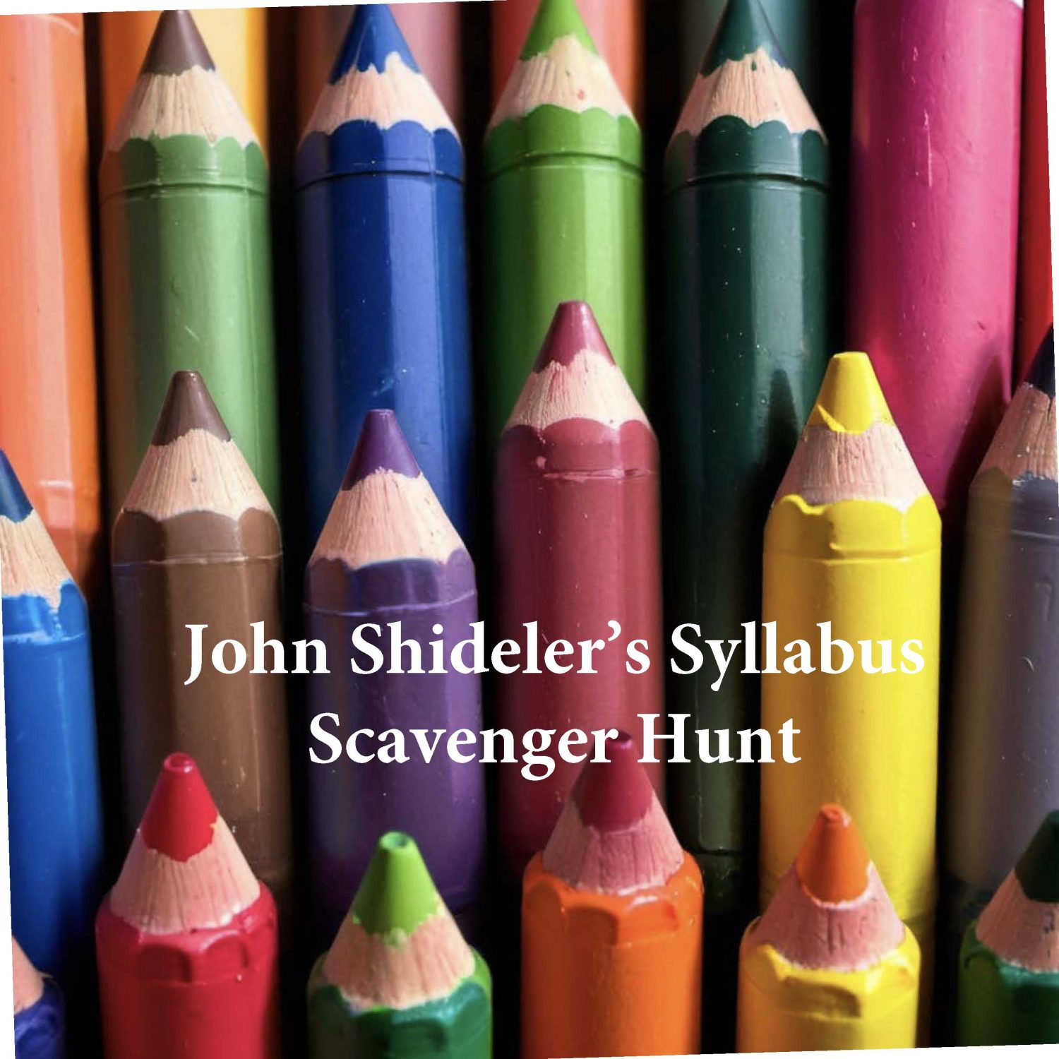 Cover image for John Shideler’s Syllabus Scavenger Hunt